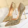 Pumps lakeshi dames pompen extreme sexy hoge hakken vrouwen schoenen dunne hakken vrouwelijke schoenen bruidschoenen gold sliver witte dames schoenen