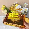 Platen Acryl Ramadans Lade Eid Dessert Fruitschaal Decoratie Islamitische Moslims Festival Decor Goud Kleur SieradenDropship