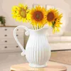 Wazony ganazono vintage wystrój biały ceramiczny miotacz wazon mały kwiat dekoracyjny roślina nowoczesne mieszkanie w domu kwiatowym