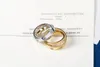 Jewelery Designer Love Ring Double Circle Brand for Womens Wedding Engagement Gift Multi Size with Box Original Quality