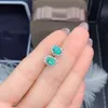 Jewelry 925 Silver Light Luxury Set Daily Wear 45mm100 natural emerald ring Sterling gem set 240315