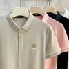 Designer manches courtes ours minimaliste col polo brodé chemise haut de gamme tendance pour hommes été leader t-shirt manches courtes {category}