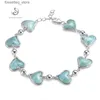 Braccialetti con ciondoli Eulonvan Larimar ciondoli natalizi Braccialetti in argento sterling 925 Stile elegante Regalo per accessori gioielli donna S-3798 L240319