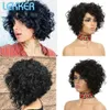 Synthetische Perücken Lekker Kurze Afro Kinky Curly Bob Echthaar Natürliche Perücken Für Frauen Flauschige Bouncy Curl Farbige Brasilianische Remy Ombre Blonde Perücken 240328 240327