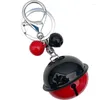 Porte-clés à la mode mignon cloche porte-clés bicolore métal peinture pendentif dames sac voiture cadeau bijoux