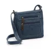 Sac avant Double fermeture éclair épaule coton Denim dame jean messager femme petit