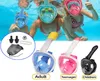 Máscara de natación de snorkel de cara completa para niños, conjunto de equipo de buceo antivaho, gafas subacuáticas, sistema de respiración para niños y adultos 2207069520652