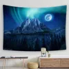 Tapestries Forest Mystery Starry Sky Tapestry Wall Hanging Boho Room Decor Trees and Star Jungle Moon Decoration Home