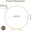 Party Supplies 5Pcs Metal Curved Base Floral Hoop Centerpiece Kit For Table Gold Wreath Rings With Stands Decorations