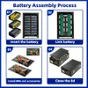 Gokwh 48v lifepo4 bateria kits diy com bms para 200ah 230ah 10kwh 280ah 320ah 15kwh caixa de célula de armazenamento doméstico sem bateria nenhum imposto
