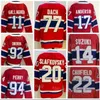 Cole Caufield Jerseys 20 Juraj Slafkovsky 77 Kirby Dach 14 Nick Suzuki 11 Brendan Gallagher 31 Carey Price Josh Anderson Reverse Retro Rood Blauw Wit Heren Jerseys