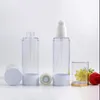 Storage Bottles 80ML Airless Bottle Transparent Body Gold Rim Balancer Toner Essence Lotion/serum/emulsion/foundation Cosmetic Packing