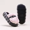 HBP Non-Brand Winter Home Slippers Women Warm Memory Foam Soft Fluffy Shoes Closed Toe Indoor House Slippers