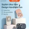 Electric Fans Jisulife Mini Handheld Fan Small Fans Portable With Bracket USB RECHARGABLE DESCH FAN Makeup Eyelash Fan Skicka Lanyardc24319