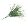 Decorative Flowers 50cm 7 Fork Artificial Onion Grass Tropical Plants Bouquet Plastic Leaves Wall Fake Geen For Wedding Home Decor