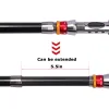 Varas Goture Vara de pesca telescópica Fibra de carbono 1.8m 2.1m 2.4m 2.7m 3.0m 3.6m Sea Boat Rock Fishing Pole para Carpa Bass Jigging Rod