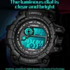 Armbandsur Cool Luminous Men Sport Watch High-End Silicone Strap Military Wrist Watch Led Calender Waterproof Digital Watch Reloj de Hombre 24319