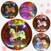 Luxury Harts Crafts Snow Globe Music Box Carousel Crystal Ball Girlvän Birthday Present Christmas Ornament 240314