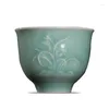 Teaware Sets Boutique Celadon Tea Cup Ceramic Personal Handmade Master Brother Kiln Bowl Small