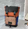 Designer-Rucksack, Luxus-Marken-Geldbörse, Rucksäcke mit doppelten Schultergurten, Damen-Geldbörse, echte Ledertaschen, Lady Contrast Pulses Duffle-Gepäck von Fenhongbag