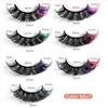 Nouveau 7 paires de maquillage de cils Doux et moelleux 8D Vison Faux Cils épais Main curl Vison Cils Couleur Artificielle Curvy Épais Curl Cils en gros