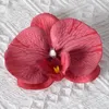 Fleurs décoratives 10 pièces tête d'orchidée papillon fleur artificielle bricolage matériel de mariage couronne de noël décoration fausse pince à cheveux