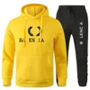 Designer Men Tracksuit Dance Hoodie Fashion Hip Hop Top High Quality Hooded Sweatshirt och Sweatpants Two Piece Set