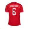 Kids Denmarks Soccer Jersey Chicharito 2024 Euro Cup Camisetas Kids Kit National Home Home Away Football Player Shirt Christensen Jensen Eriksen Dolberg