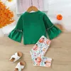 Set di abbigliamento Citgeeautumn Thanksgiving Day Kids Toddler Girl Outfits Lettere Stampa T-Shirt a maniche lunghe Set