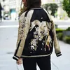 Sukajan Bomber Jacket Mulheres Homens Bordado Cetim Luxo Harajuku Dragon Phoenix Feminino Casaco Outono Roupas de Beisebol 4XL 240319