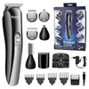 Kemei 6 in 1 Rechargeable Hair Trimmer Hair Clipper Electric Shaver Beard Trimmer Men Styling Tools Shaving Machine 240306
