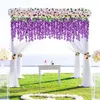 Dekorativa blommor 12 PCS Fake Flower Wisteria Decation Hanging Wall Artificial Vine Purple Vines