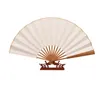 Decorative Figurines Chinese Style Blank Gold Sprinkled Xuan Paper Folding Fan Carved Hollow Calligraphy And Painting