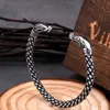 Bangle Viking Mens Justerbara armband Nordiska smycken i rostfritt stål med trä en bit lådor dropshipping 240319