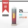 Original Breze Stiik BS600 Puff Disposable E Cigarette Vaper Bar 500mAh Battery 2ml 600 Puff 12 Flavors