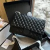 borsa firmata CF Classico motivo a rombi in vera pelle Pochette e borsette Borsa per il trucco Borsa a tracolla Borsa da donna in pelle di grande capacità Borsa con catena alla moda