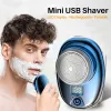 Razor Mini Electric Travel Golarka dla mężczyzn rozmiar kieszeni do mycia ładowania przenośna bezbolesna, bezprzewodowa trymer noża noża broda