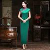 Vêtements ethniques Plus Taille 3XL 4XL 5XL Slim Violet Qipao Sexy Satin Cheongsam Élégant Col Mandarin Robe Chinoise Longue Classique Robes