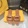 Designer Slippers Leather Summer Sandals For Women's Slides Outwear Leisure Vacation Slides Beach Slippers Spring Flat Genuine Shoes Size 35-42