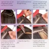 Extensions 16 26 Zoll Glatte Micro Loop Haarverlängerungen #1B Naturschwarz Echthaar 1g/1Strang 50G Extensions Micro Ring Haarverlängerungen