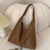 Borsa a tracolla grande da donna in tinta unita Borsa a tracolla grande in pelle vegana PU Slouch leggera a tracolla con chiusura a cerniera Stile casual Pendolarismo