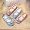 HBP Non-Marque Filles Princesse Chaussures Enfants Cristal Portable Enfants Fille Tempérament Performance Danse Fond Mou Petit Cuir