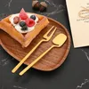 Geschirr Sets Kuchen Gabel 304 Edelstahl Silber Gabeln Obst Salat Pick Nützliche Dessert Kleine Stick Für Snack 8 stücke