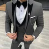 Mens suits Wave point Three Pieces Men Dress Suits Casual office business For WeddingBlazerVestPants 240307