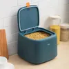 Opslag Flessen Keuken Plastic 10Kg Rijst Graan Doos Emmer Verzegelde Vochtbestendige Grote Huisdier Voedsel Container Meeldauw Anti-Oxidatie