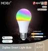 MOESTuya Smart APP Remote Control ZigBee Smart LED Light Bulb E27 Dimmable RGB White Color Lamp 806Lm Alexa Google Home Voice Con2565140