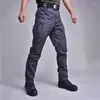 男子パンツ戦術的な軍人戦闘防水マルチポケット貨物通気性作業ジョガーSWATアーミーズボンサイズS-3XL