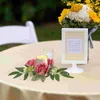 Dekorativa blommor Flower Ring Te Light Wreath Table Decoration Simulation Rose Holder