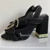 Sandallar Lüks Velvet Peep Toe Yüksek Topuk Sandalet Kadın Mücevheli Kare Ayak Ayak Bileği Strappy Rhinestone Yaz Sandalias de Mujer