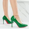 Pumpar damer Summer Footwear Stripper Stilito Shoes For Women 2023 Green Sexig Super High Heel Quality Non Slip Casual Shoe On A Offer